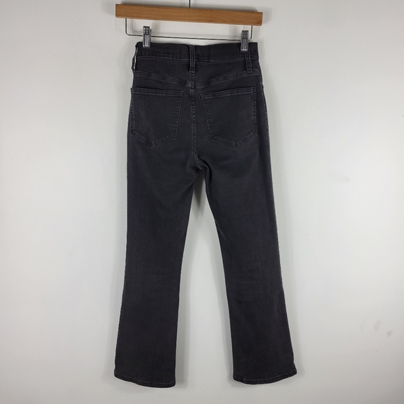 Madewell Cali Demi Boot Button Fly High Waist Cropped Boot Cut Jeans Bellspring - Picture 10 of 15